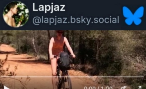 
Bluesky profile image of Lapjaz ecosexual ecoporn ecoslut, riding a bicycle in the forest naked
